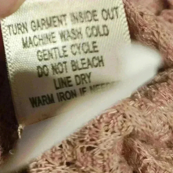 Self Esteem Juniors Pink Cold Shoulder Long Sleeve Waffle Knit Top Size Small - Picture 5 of 10